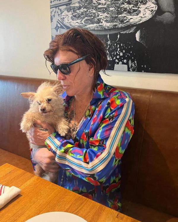 Mickey Rourke and his dog on Instagram.